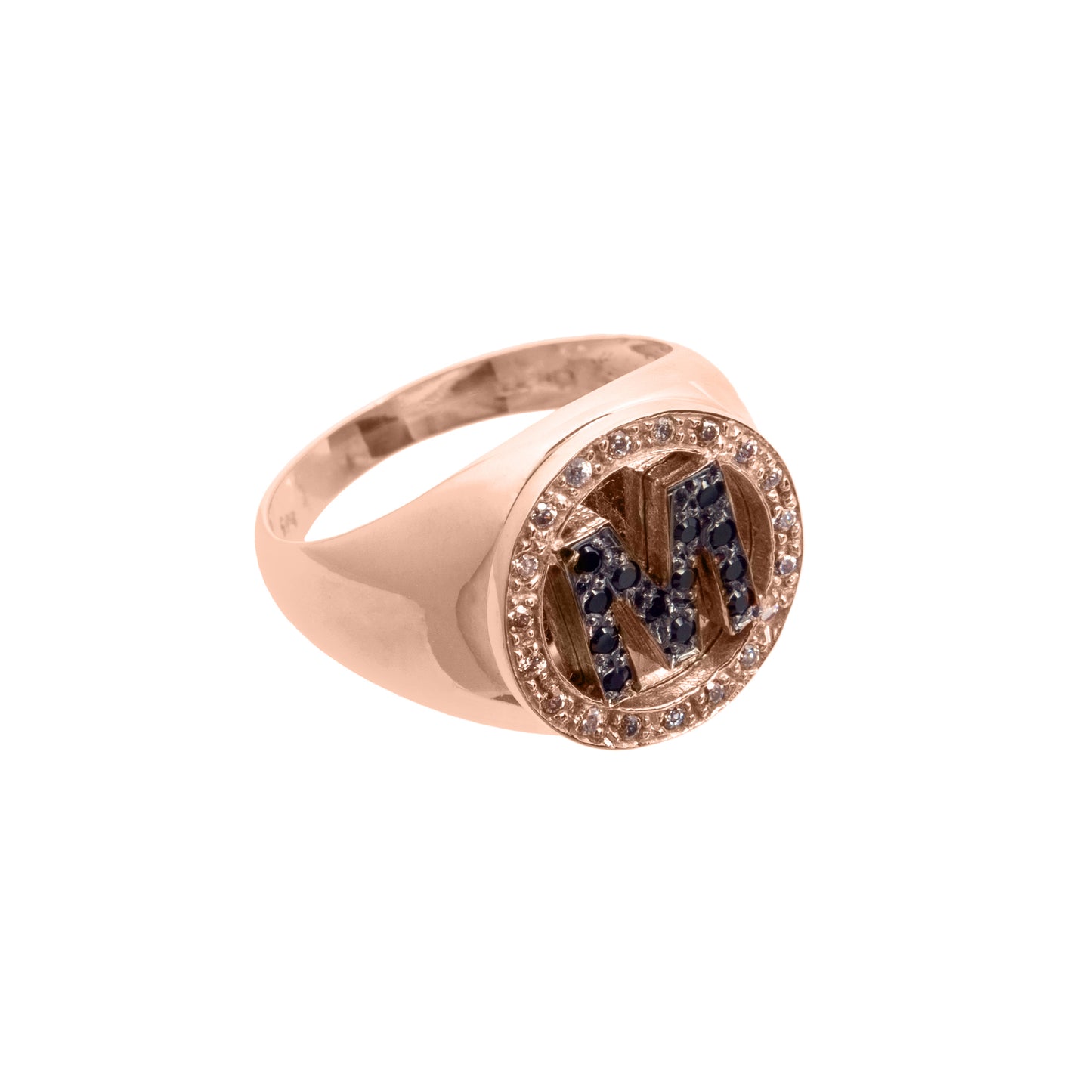 Monogram chevalier ring