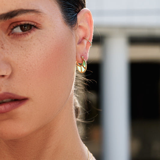 Ether green earrings