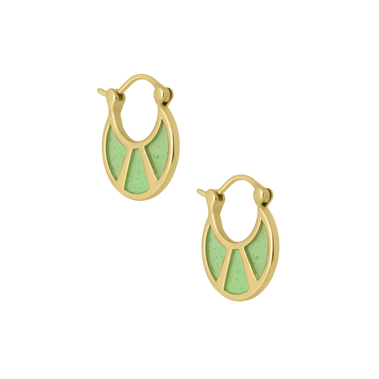 Ether green earrings